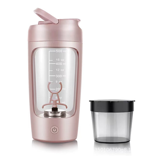 650ML Automatic Rechargeable Mixing Cup for Protein Powder - Portable Multifunctional Shaker for Sports and Fitness